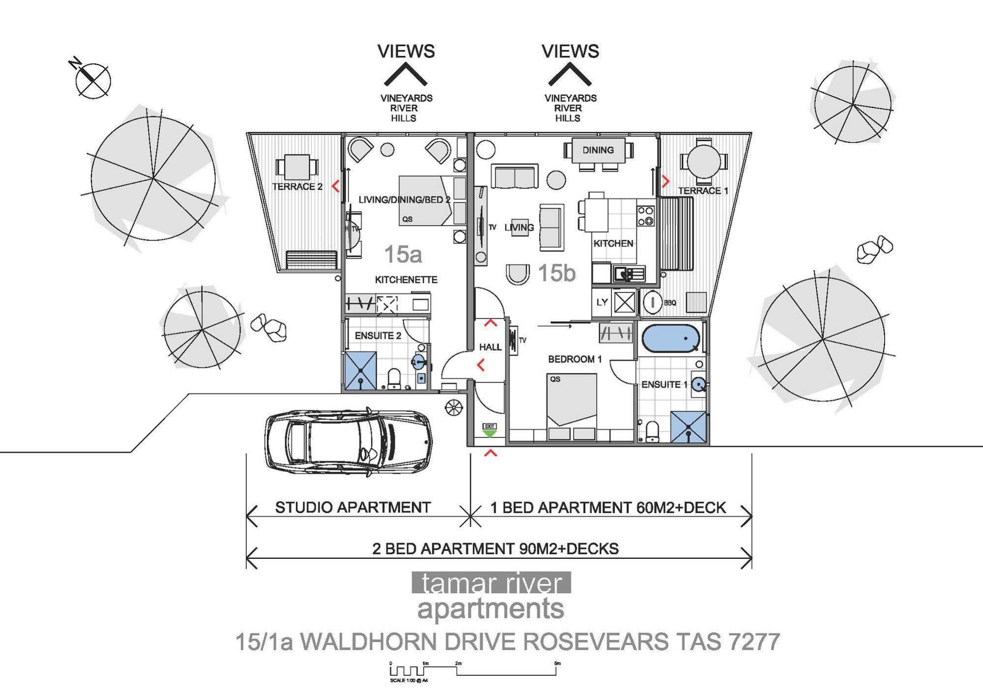 Tamar River Apartments Rosevears Екстер'єр фото